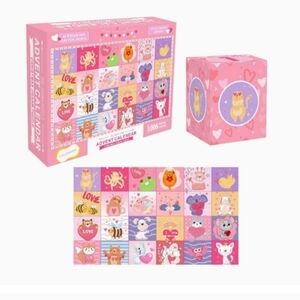 NWT Valentine's Day Pink Cute Advent Calendar Puzzle for Kids